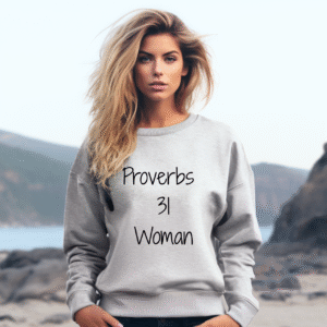 Proverbs 31 Woman Crewneck Sweatshirt, Faith Christian Christmas Sweatshirt