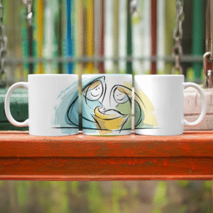 Nativity Ceramic Mug — Hand-Drawn Holy Family Coffee Cup (11oz, 15oz)