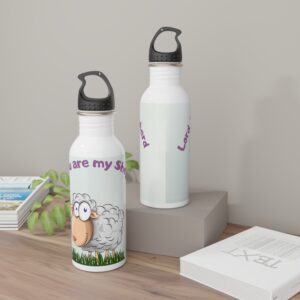 "LORD, You are my Shepherd" Stainless Steel Water Bottle, Christian Fun, Faithful Sayings, Jesus, Fun gifts for everyone