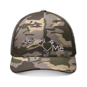 Camouflage Trucker Hat Embroidered Gospel Cap Christian Faith Gift Men Women Kids Outside