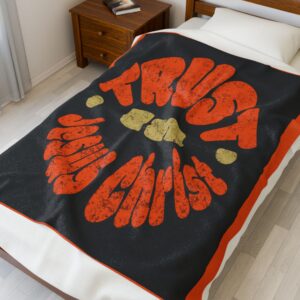 Inspirational Lightweight Velveteen Plush Blanket featuring a Motivational saying Christian Lightweight Throw