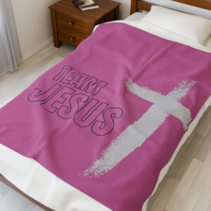 Lightweight Velveteen Plush Blanket Comfortable Gift for Faith Lover Bible Study Religious Celebration Youth Event Home Decor